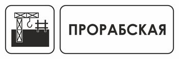 И02  прорабская (пластик, 300х100 мм) - Охрана труда на строительных площадках - Указатели - Магазин охраны труда ohranatruda-shop.ru